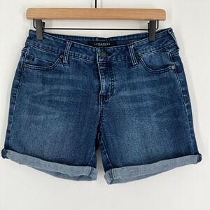 Liverpool Jeans Company Women Size 2 26 Linda Shorts Dark Wash Cuffed Denim